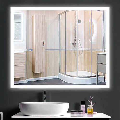 36 x 36 Small Round Steel Framed Vanity Mirror in Gold – Homlux