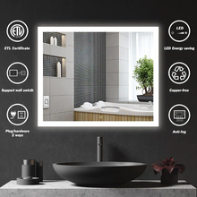 Load image into Gallery viewer, 36 x 30 Rectangular Frameless LED Bathroom Vanity Mirror S 1-BT
