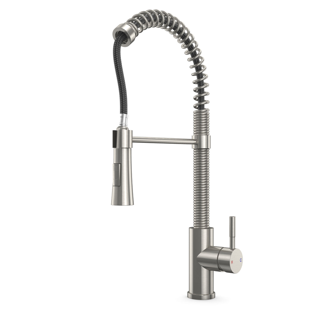Pull Down Sprayer Kitchen Faucet with Zinc Alloy Finish