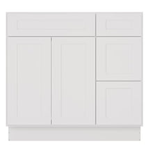 Load image into Gallery viewer, 21&quot;D x 36&quot;W x 34&quot;H Vanity Sink Base Cabinet in Shaker Dove
