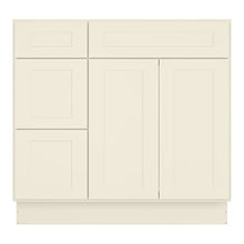 Load image into Gallery viewer, 21&quot;D x 36&quot;W x 34&quot;H Vanity Sink Base Cabinet in Shaker Antique White

