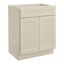 Load image into Gallery viewer, 21&quot;D x 27&quot;W x 34&quot;H Vanity Sink Base Cabinet in Shaker Antique White
