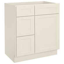 Load image into Gallery viewer, 21&quot;D x 30&quot;W x 34.5&quot;H Vanity Sink Base Cabinet in Shaker Antique White
