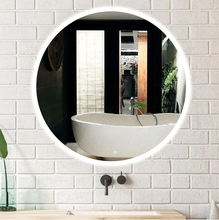 Load image into Gallery viewer, 36x36 Round Frameless LED Anti-Fog Vanity Mirror 1-BT
