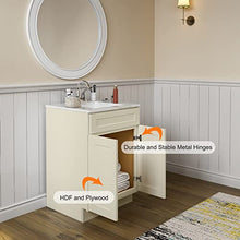 Load image into Gallery viewer, 21&quot;D x 24&quot;W x 34&quot;H Vanity Sink Base Cabinet in Antique White
