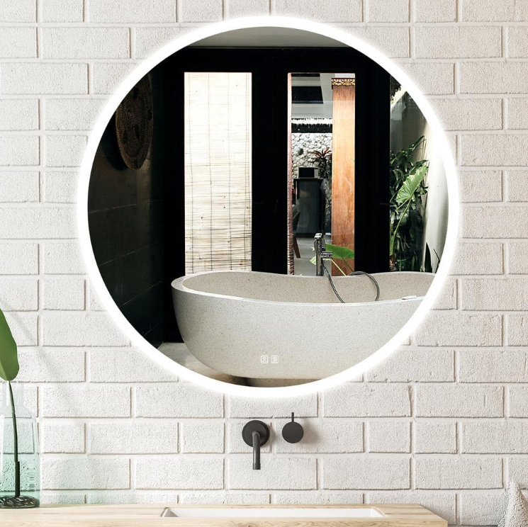 36 x 36 Round Frameless LED Bathroom Vanity Mirror 2-BT1