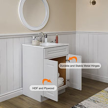 Load image into Gallery viewer, 21&quot;D x 24&quot;W x 34&quot;H Vanity Sink Base Cabinet in Shaker Dove
