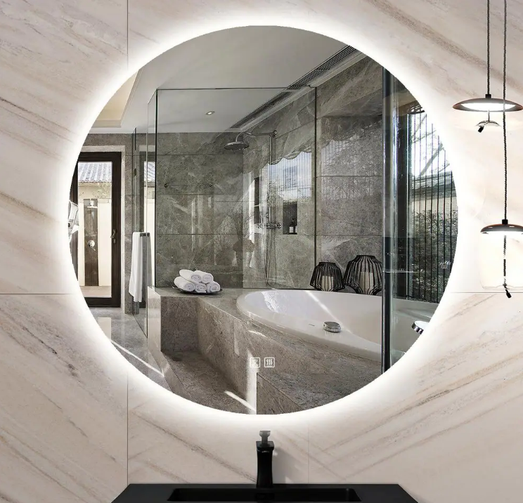 36 x 36 Round Frameless LED Bathroom Vanity Mirror 2-BT