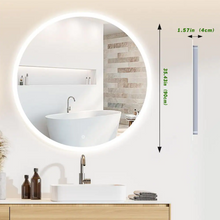 Load image into Gallery viewer, 36x36 Round Frameless LED Anti-Fog Vanity Mirror 1-BT
