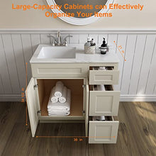 Load image into Gallery viewer, 21&quot;D x 30&quot;W x 34&quot;H Vanity Sink Base Cabinet in Shaker Antique White
