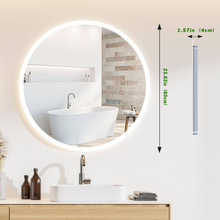 Load image into Gallery viewer, 24 x 24 Round Frameless LED Bathroom Vanity Mirror 1-BT
