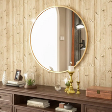 Load image into Gallery viewer, 24 x 24 Round Steel Framed Bathroom Vanity Mirror in Gold
