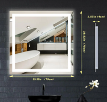 Load image into Gallery viewer, 30 x 30 Rectangular Frameless LED Vanity Mirror S 1-BT
