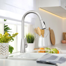 Load image into Gallery viewer, Pull Down Sprayer Kitchen Faucet with Dual Function
