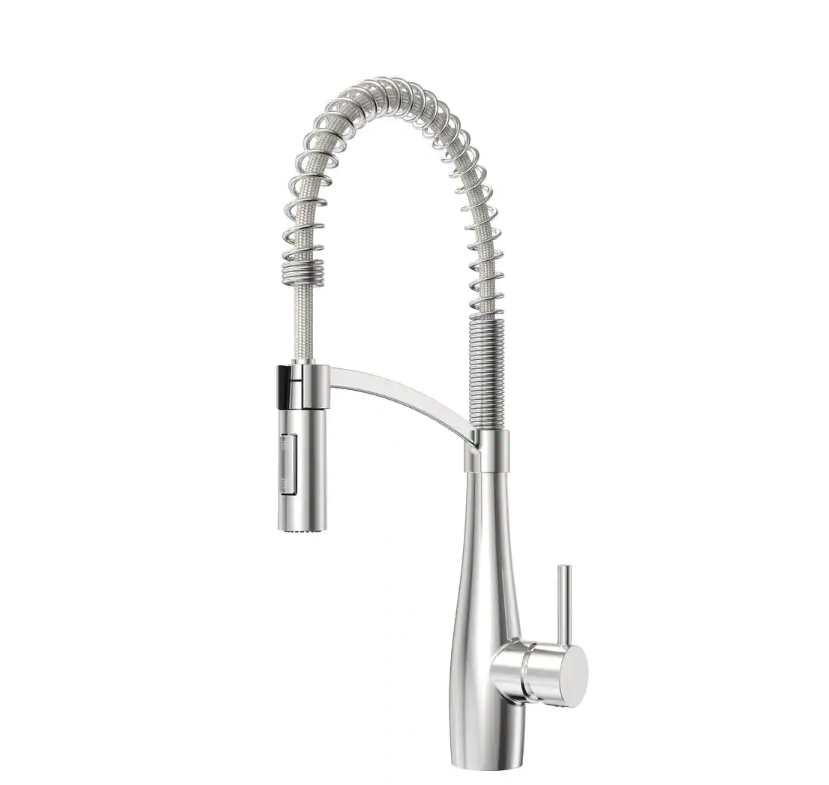 Pull Down Sprayer Kitchen Faucet with Spring Spout