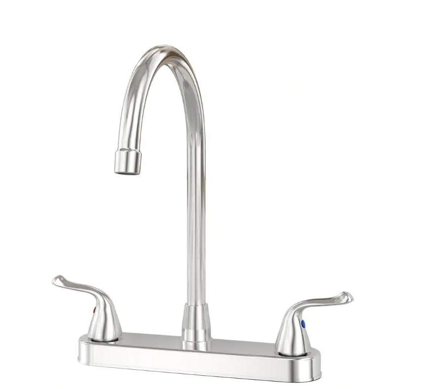 High-Arc 2-Handle Standard Kitchen Faucet in Chrome