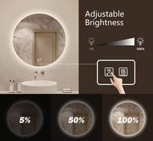 Load image into Gallery viewer, 24 x 24 Round Frameless LED Bathroom Vanity Mirror 2-BT
